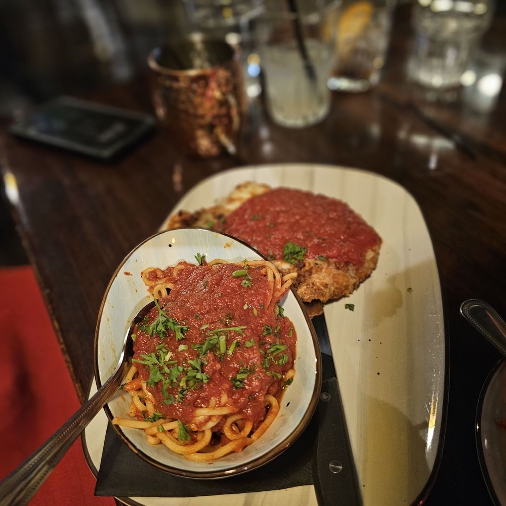 Vicino signature dishes Cacio e Pepe, Bucatini all'Amatriciana, Bolognese, Wood-Fired Octopus, Wood Oven Chicken
